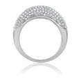 thumbnail image 3 of CARATS FOR YOU 14 KT White Gold Pave Concave Diamond Cigar Band Design Wide Ring 1.3 CT, Ring Size-8.5, 3 of 6