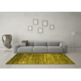 thumbnail image 3 of Ahgly Company Machine Washable Indoor Rectangle Oriental Yellow Industrial Area Rugs, 8' x 10', 3 of 4