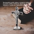 thumbnail image 3 of Statue Crucifix Croix Figurine Érable Décor Ornement Accessoire Bronze, 3 of 6