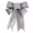 Silver10, variant on WWG Large Fabric Christmas Bow, Festive Hanging Bowknot Ornament, 18 x 16 cm, Thickened Satin Material, Reusable Holiday Decor, for Christmas Tree Wreath Garland Party Home Decor, Includes 1 Bow