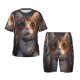 thumbnail image 1 of Balery Wide Eyed Cartoon Cats Conjunto de Pijama Infantil de Manga Corta con Estampado – Ropa de Dormir de Algodón Suave-Medium, 1 of 6