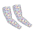 thumbnail image 6 of Lsque Butterflies on Polka Dots Cooling Arm Sleeves for Men & Women -Compression Sleeves to Cover Arms for Working,Sun Sleeves for UV Protection,Breathable, Moisture-Wicking, 6 of 8