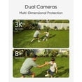 thumbnail image 3 of eufy Security Floodlight Camera E340 Wired with HomeBase 3, Dual Camera, 360° Pan and Tilt, 24/7 Recording, Dual-Band Wi-Fi, 2,000 Lumens, Motion-Activated, Local Storage, No Monthly Fee, 3 of 8