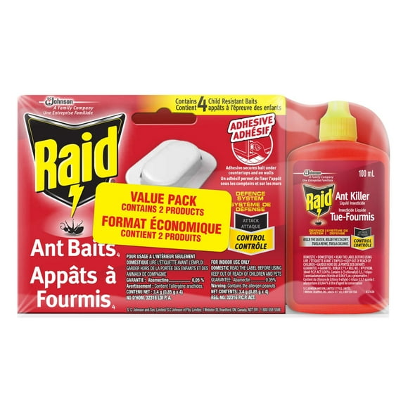 Appâts à fourmis Raid en emballage économique