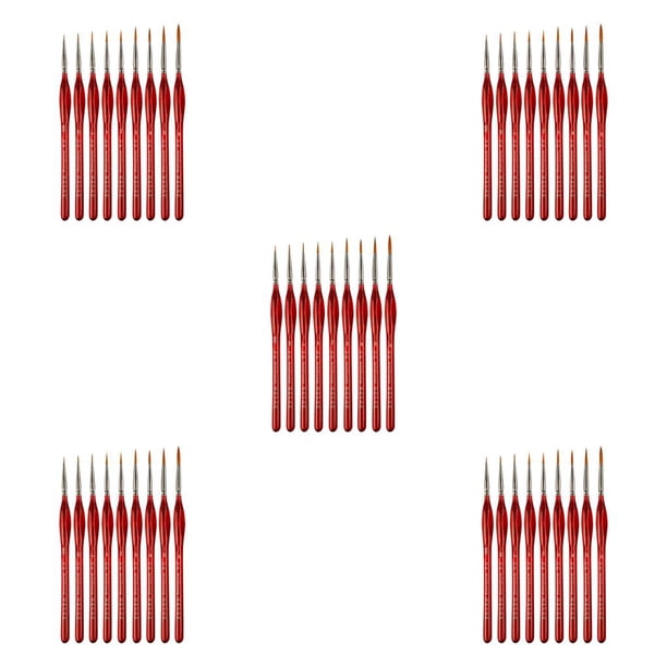 Juego de pinceles de pintura Monstrate Kit de pinceles acrílicos Aquarelle Rojo 9 piezas