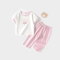 thumbnail image 4 of Ropa fina de verano para bebés, hecha de poliéster, para hombres y mujeres, para recién nacidos, con aire acondicionado, pijama de manga corta y cuello redondo., 4 of 6