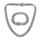 thumbnail image 2 of Cadena de eslabones cubanos de moda para hombres, joyería de Hip Hop, cadena Plata Yuyangstore collar pulsera, 2 of 5
