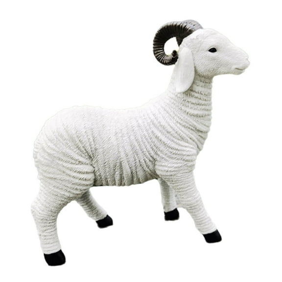 CIYISON Decorative Resins Lambs Figurines Goat Sculpture for Bedroom or Office Accent