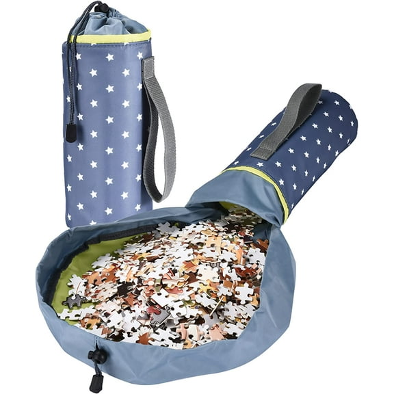 Light Autumn Large Capacity Lego Storage & Play Mat Bag - Toy Organizer Bin for Kids Room & Travel