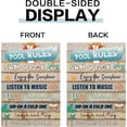 thumbnail image 5 of Pool Rules Summer Garden Flag Beach Sea Small Garden Flag Double Sided 12.5x18 Swimming Pool Burlap Decorative Yard Outdoor Decor Pool Outside Decoration Pool or Beach Lover, 5 of 6