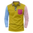 thumbnail image 3 of Bovxnpu Mens Long Sleeve Shirts Button Tee Dress Golf Shirt Button Shirt Business Casual Work Travel Tops, 3 of 6