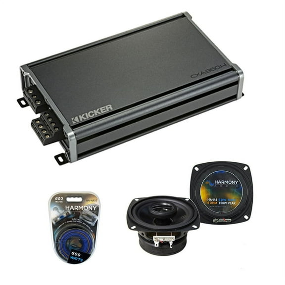 Fits Honda Civic 1980-1983 Speaker Replacement Harmony R4 & CXA360.4 Amplifier