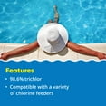 thumbnail image 4 of In The Swim 1 Inch Stabilized Chlorine Tablets for Sanitizing Swimming Pools - Fast Dissolving - 90% Available Chlorine - Tri-Chlor - 4 Pounds U001004032AE, 4 of 7