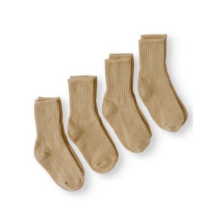4 Crew Socks Jefferies Socks School Uniform Kids Crew Socks,Cotton Rib 4 Pairs (Little Boys, Big Boys, Little Girls & Big Girls) ()