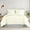4-Ivory (Stripe), variant on 800 Thread Count Egyptian Cotton 3-Piece Duvet Cover Set with 3-Sided Zipper Closure & Corner Ties - King Size ( 90" x 104" ) Inches, White Stripe