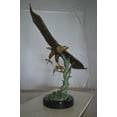 thumbnail image 3 of Nifao Eagle Flying With His Pray Bronze Statue – Home Decor Sculpture, 32"L x 15"W x 33"H, 3 of 10