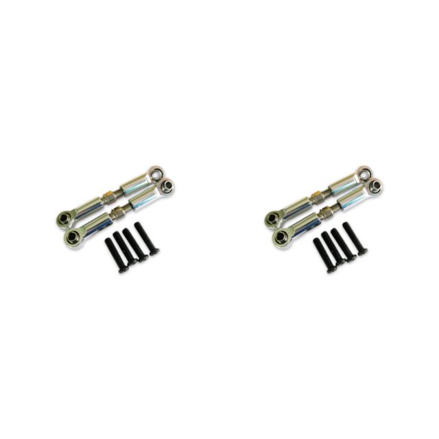Smilepp Aluminum Alloy Front Rear Servo Link For 1/18 Hobbico Dromida RC Car S Performance With Premium Aluminum Alloy Front silver 2Set