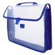 thumbnail image 1 of Greenadscape 1Jgo Documentos De Plástico Impermeable Con De Botón Y Asa Portátil Para Oficina Azul, 1 of 6
