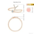 thumbnail image 4 of ANGARA Natural Capital "Y" Diamond Initial Ring with Bezel-Set Aquamarine in 14K Rose Gold for Women (Size-2.5mm) | March Birthstone, Anniversary, Jewelry Gift for Women | Natural Aquamarine Ring, 4 of 8