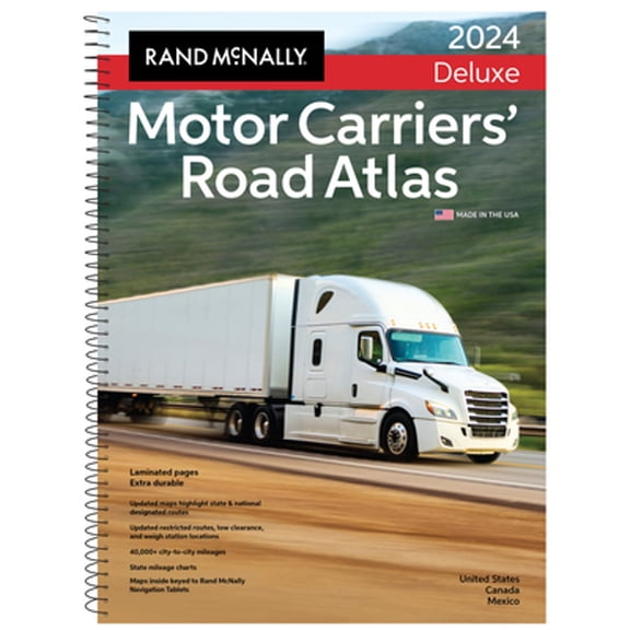 Pre-Owned Rand McNally 2024 Deluxe Motor Carriers' Road Atlas: United States, Canada, Mexico, 9780528027161, 0528027166, Paperback,