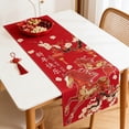 thumbnail image 2 of TIELUTT Chemin de Table Chinois 2026 pour Festival, Nappe de Fête pour Festival, Table de Révélation de Genre et compatible avec Table en Macramé, Table Ronde pour Mariage, Table en Étamine en Vrac, 2 of 4