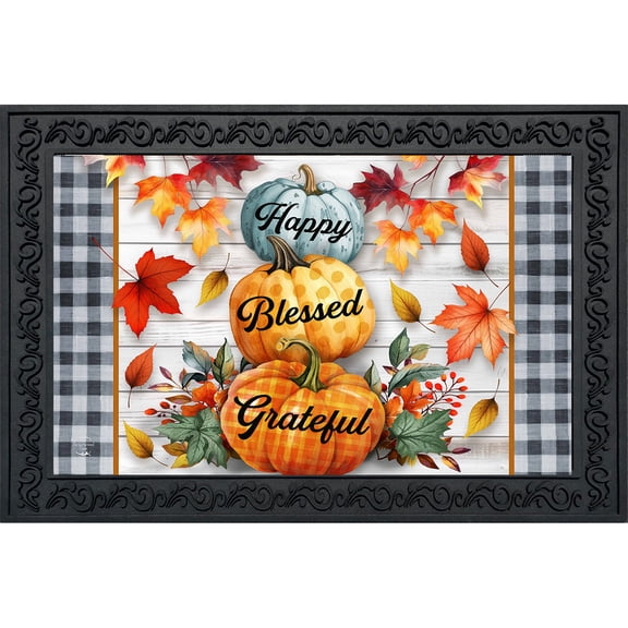 Briarwood Lane Happy Blessed Grateful Doormat