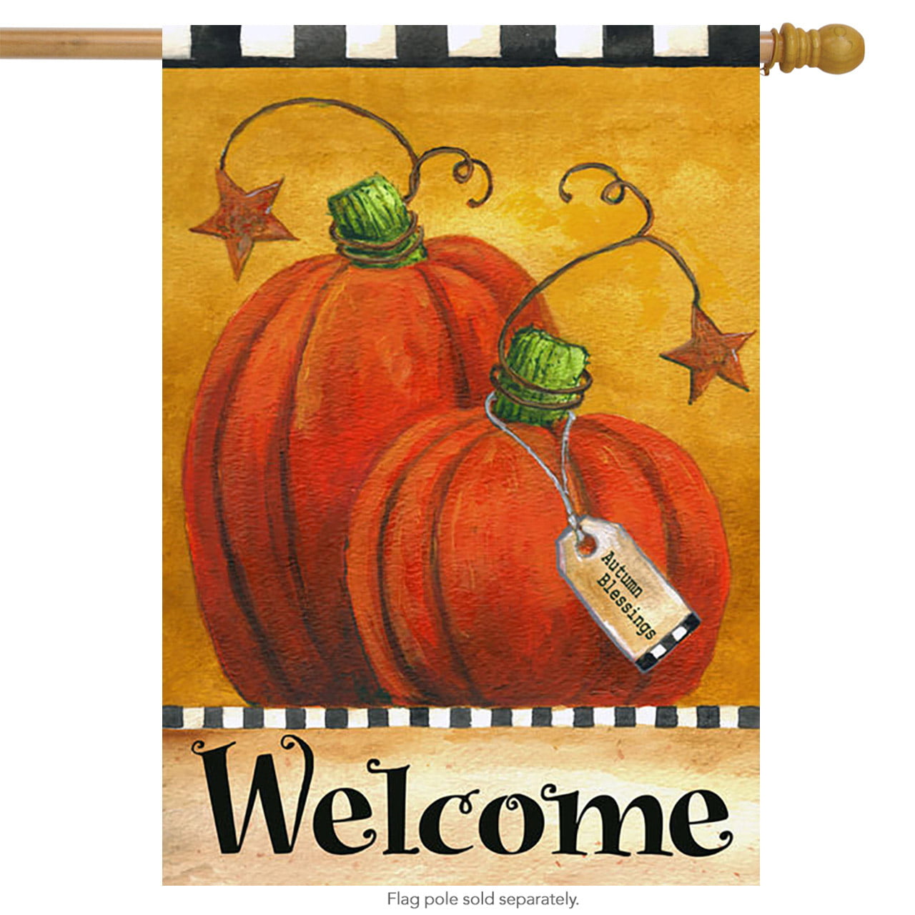 Welcome Birdhouse House Flag Fall Autumn Harvest Pumpkin 28" x 40" 
