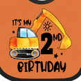 thumbnail image 4 of Inktastic Construction Truck It's My 2nd Birthday Boys or Girls Baby Bib, 4 of 4