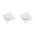 thumbnail image 6 of Self Adhesive Shower Rod Holder, U‑Shape Curtain Rod Bracket Hook No Drilling, Waterproof Wall Mount Tension Curtain Rod Bracket for Home Bathroom Clothes Curtain Hanging,Clear*2pcs, 6 of 9