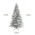 thumbnail image 3 of Fraser Hill Farm 7.5-Ft Flocked Mountain Pine Artificial Christmas Tree with White Incandescent Smart Lights, FFMP075-3SN, 3 of 19