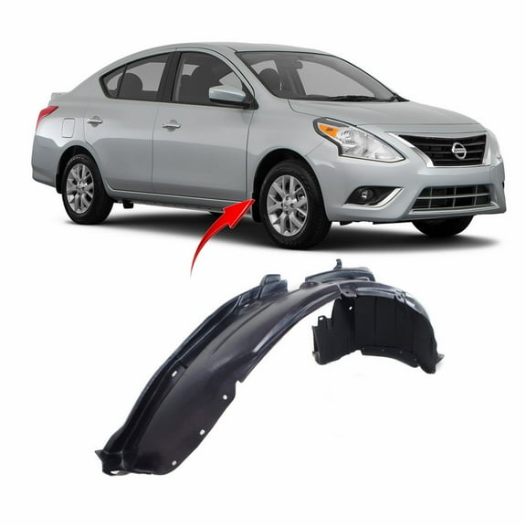 DCP Front Right Passenger Side Fender Liner For 2015-2019 Nissan Versa NI1249139