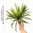 thumbnail image 3 of Plantas de helecho artificiales realistas para decoración del hogar - Ramo de hojas de helecho sintético verde para oficina, bodas y diseño de interiores, 3 of 9