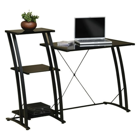 - Sauder Deco Tiered Desk, Black Finish