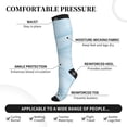 thumbnail image 3 of Lsque Blue Marble Pattern Sport Compression Socks for Men & Women 15-20 mmHg Knee High Nurse Pregnant Running Medical and Travel Athletic, 3 of 6
