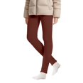 thumbnail image 2 of Girls Tights Fleece Lined Solid Slim Fit Stretchy Soft Warm Leggings Pants, 2 of 7