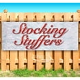 thumbnail image 1 of Stocking Stuffers Red & Chrome 13 oz Vinyl Banner With Metal Grommets, 1 of 4