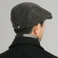 thumbnail image 2 of Men's Newsboy Hats Winter Flat Ivy Gatsby Cap Irish Cabbie Ivy Driving Hunting Hat, 2 of 3