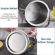 thumbnail image 3 of Insulated Ice Bucket with Tongs Handle Lid 1.3L Double Walled Stainless Steel Ice Buckets Champagne Cooler for Bottle Bar Birthdays Parties Picnics, 3 of 5