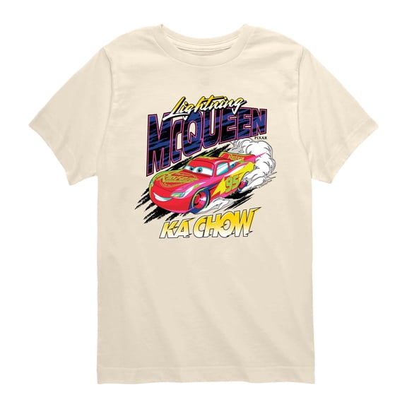 Cars - Lightning McQueen  Kachow - Youth Boys Short Sleeve Graphic T-Shirt