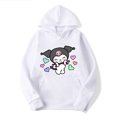 thumbnail image 4 of Purple Kuromi Cartoon Anime Women Pullover Tops Spring Autumn Men Oversized Sweatshirt 2024 New Couple Hoodie Clothes, 4 of 6
