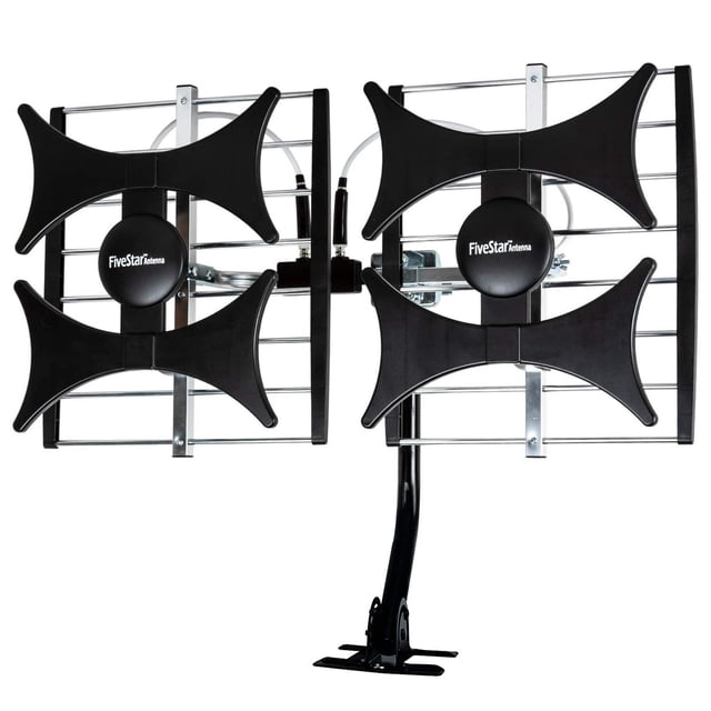 Five Star Antena multidireccional de 4 V HDTV amplificada – hasta 200 millas de alcance, UHF/VHF, in