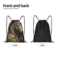 thumbnail image 2 of Yiaed Palatial Gold Pattern Horse Print Drawstring Bags Drawstring Backpack Bulk String Back Pack Gym Sport Bag-Small, 2 of 5