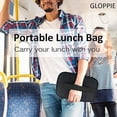 thumbnail image 3 of Gloppie Small Lunch Bag for Men Women Insulated Lunch Box Mini Lunchbox Kids Lunch Box Bag Adult Portable Cooler Bags Reusable Snack Bag Black, 3 of 9