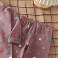 thumbnail image 4 of CAUYDY Toddler Boy Clothes Baby Girls Pajamas Long Sleeved Top Elastic Waist Pants 2PCS Set Comfy Little Kids Sleepers Fall Winter 3-4 Years,Purple, 4 of 6