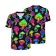 thumbnail image 3 of Daiia Bright Mushrooms Mens Baseball Jersey Button Down Shirts Short Sleeve Sports Uniforms-XX-Large, 3 of 9