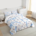 thumbnail image 4 of Homewish Ribbon Bow Bowtie Queen Comforter Set,Rustic Rose Flower Bedding Sets,Beige Blue Bedding Comforter Set For Child,Ultra Soft Home Decor Reversible,3-Piece, 4 of 9