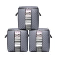 thumbnail image 1 of Bolsa de almacenamiento de ropa Asa de gran capacidad Almohada Manta Titular Cremalleras dobles Organizador de edredón, Vertical 3 unids/set kenally HA004296-02, 1 of 7