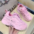 thumbnail image 4 of Zapatillas de deporte gruesas para mujer suela gruesa antideslizantes transpirables para viajes al aire libre, 4 of 9