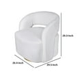 thumbnail image 5 of Benjara Xion 30" Swivel Accent Chair- White Fabric Upholstery- Gold Iron Base, 5 of 5
