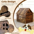thumbnail image 3 of RYPetmia Wooden Dog House with Roof Dogs Indoor and Outdoor Use for Small Medium Dog Cat, Dog Kennel for Playing and Resting, Brown, 3 of 10